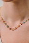 Heliophilia Silver Collar de Latón con Piedra de Circonio Dorado